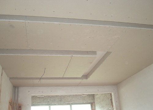 石膏板吊頂現(xiàn)場(chǎng)施工圖